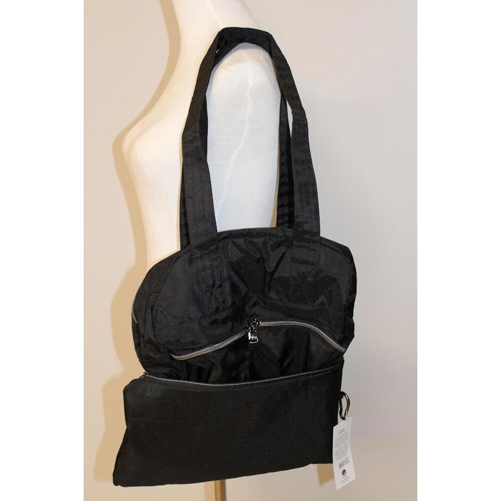 NWT Lug Boxer Packable Overnight Bag Black Shoulder Tote Bag